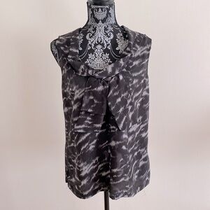 Elie Tahari Printed 100% Silk Sleeveless Top